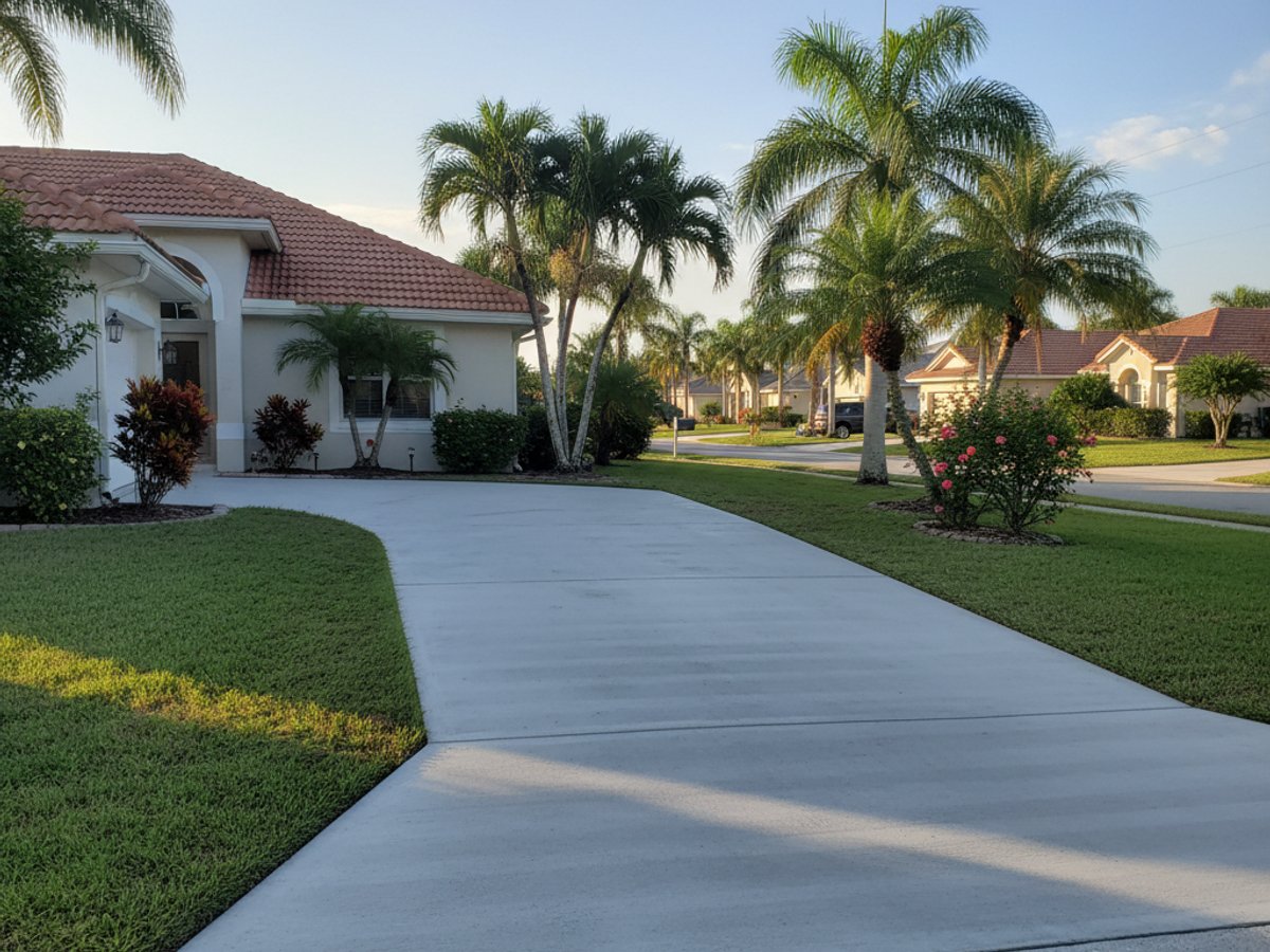 Concrete Driveways completed by New Look Concrete in Winter Springs, FL